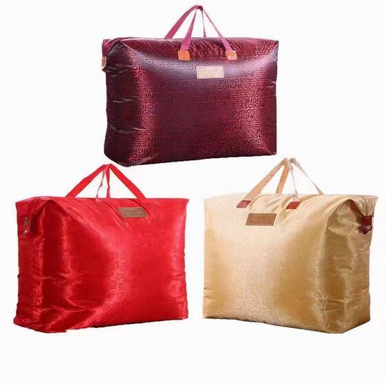 Factory Supply Home Textile Storage Bag Blanket Cotton Quilt Packing Bag Moving Luggage Zipper Bag Universal Handbag