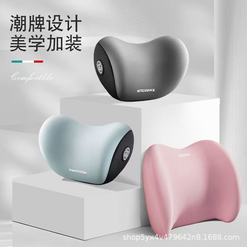 Car headrest, car lumbar support, car memory foam lumbar cushion, backrest lumbar pillow, car neck support, in-stock factory