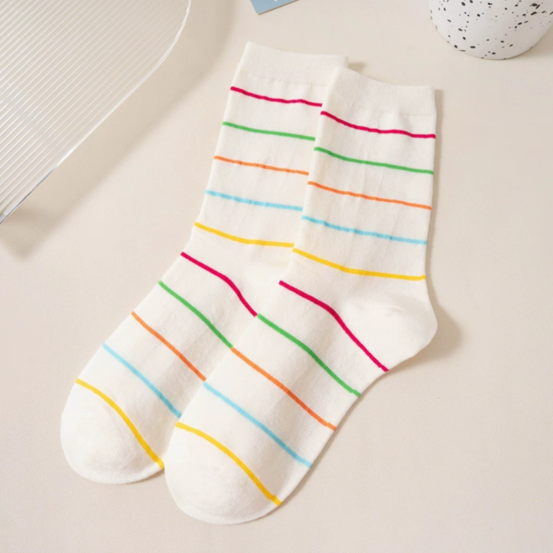 Tide, summer thin Japanese knee socks, mid-length