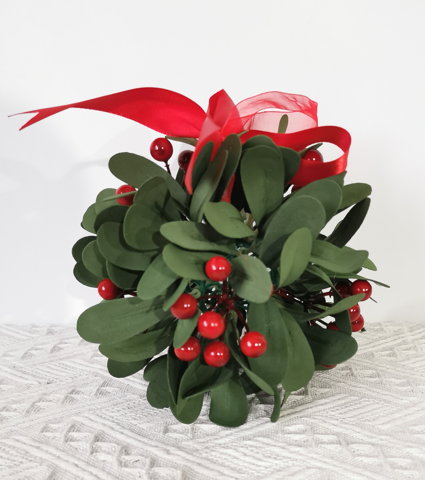 Fuente de la fábrica simulación planta verde simulación muérdago hogar decoraciones de la boda adornos colgantes de pared muérdago