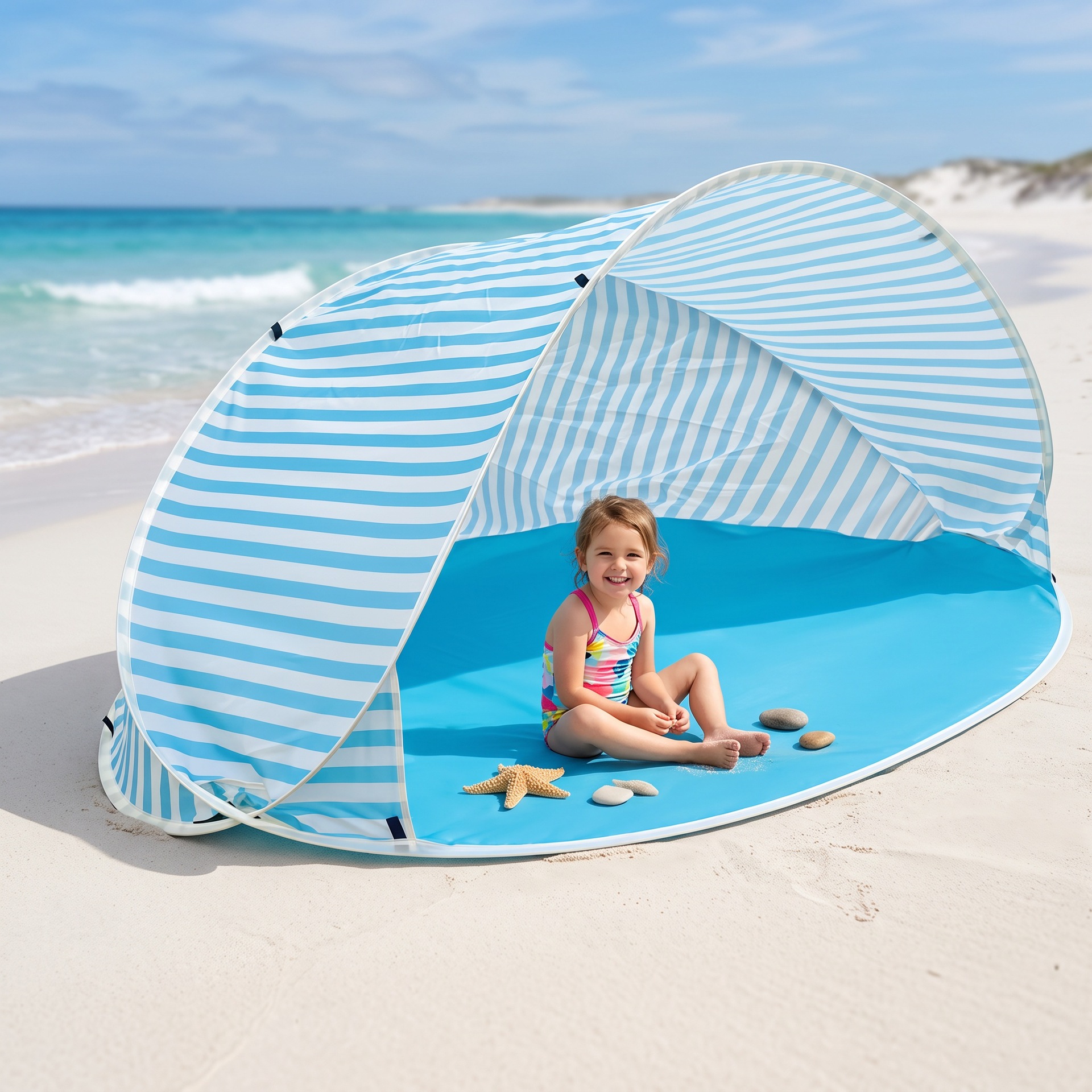 Beach Tent, Convenient Quick-Open Children's Tent, Outdoor Camping, No Need to Set Up, Sunshade, Sun Protection, Picnic Tent, Cross-Border