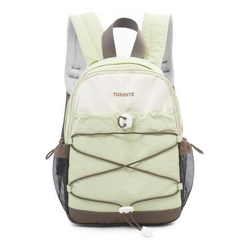 Nature-style girl outdoor hiking backpack, mini color-blocked lightweight cycling bag, daily commuting small backpack