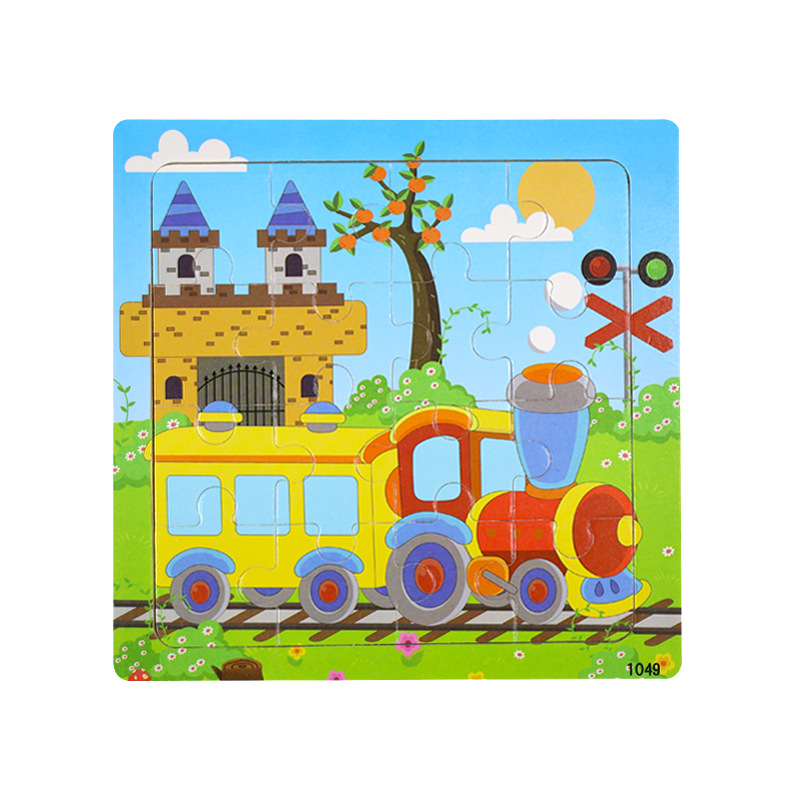 Puzzle plano de madera para niños pensamiento lógico juguetes de entrenamiento de mano movimiento fino