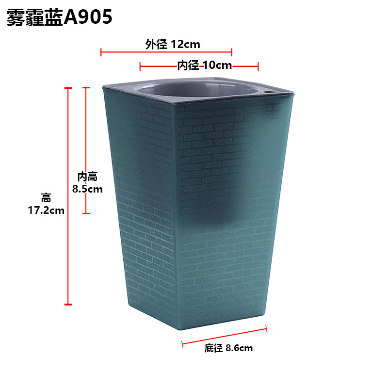現物クロスボーダー欧林沢プラスチック怠け者盆栽植木鉢煉瓦紋方形高金多色自吸水盆|undefined