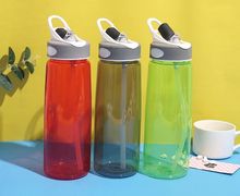 創意塑料杯便攜太空帶提手吸嘴杯 戶外運動水壺 車載水瓶學生隨手