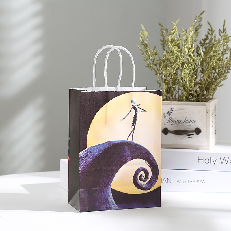Bolso de regalo para niños de Halloween, bolso de mano, bolso de dulces, decoración de fiesta, logotipo impreso, bolsa de embalaje de bocadillos de compras