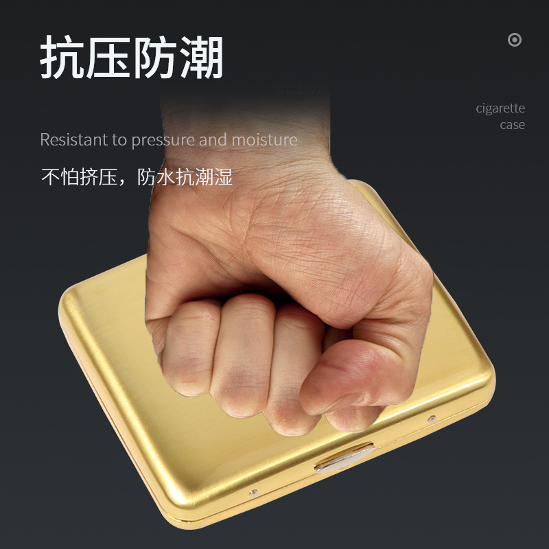Xifei の新しい 20 パック厚手の特殊金属タバコボックスクリエイティブ鉄クリップ耐圧性と防湿性の薄いタバコボックス直販|undefined