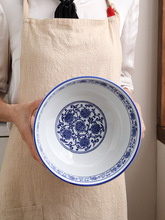 批發七英寸中式牛肉大面碗青花瓷涼面碗商用防燙加厚面館專用陶瓷