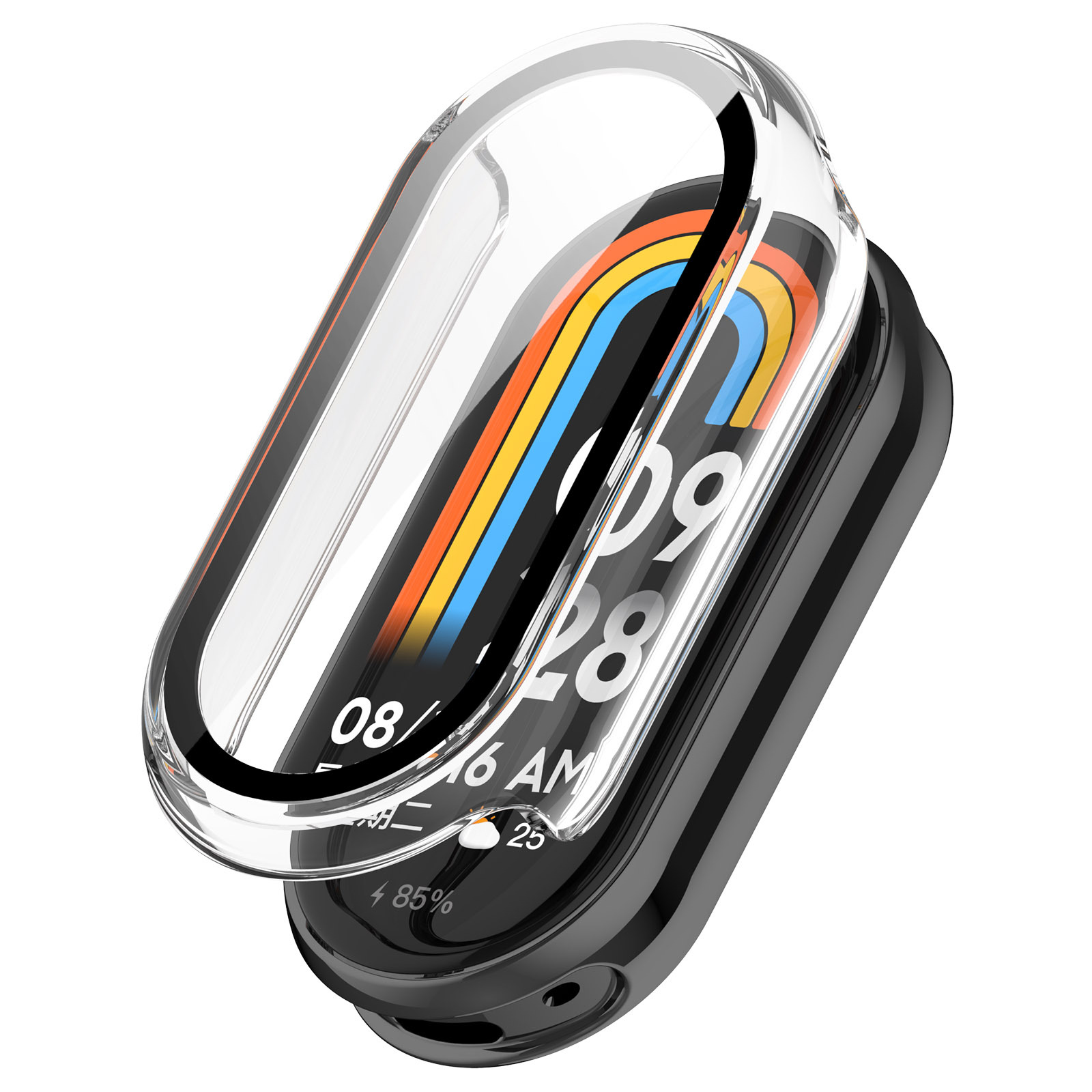 Xinyuan Shuntong is suitable for the NFC standard case and film integrated Mi 8/9 tempered film watch case of Mi Band 10 Specification drawing