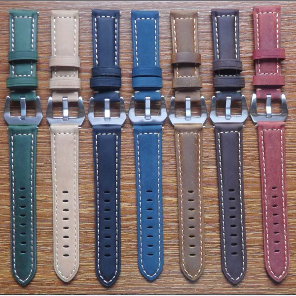 Cowhide Strap Crazy Horse Frosted Leather Bubbon Dahai Strap Universal Samsung S3 Quick-release Double-sided Leather Strap Factory
