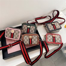 儿童包包批发2023新款老花高级感斜挎包女童宝小众设计复古单肩包