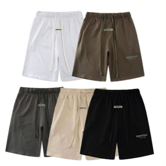 24 Basic Multi-Line Reflective Shorts Men's Summer Five-Point Pants High Street Loose Men's and Women's Same Style Simple Export Batch