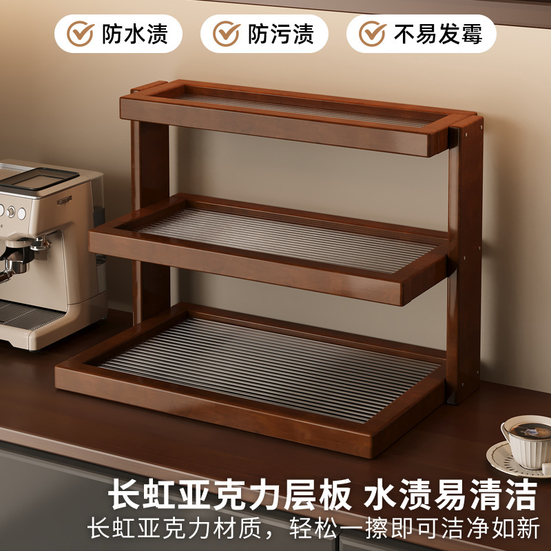 高颜値デスクトップ棚カップ棚アクリル多層展示棚テーブルテーブルテーブル茶室カップ収納棚|undefined