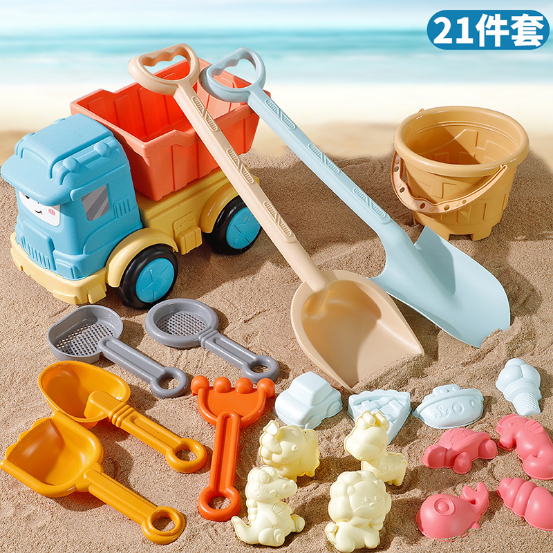 Juguetes de playa para niños traje arena pala arena herramienta de excavación carro coche de playa 4 niños y niñas 6 años de edad juguetes para niños
