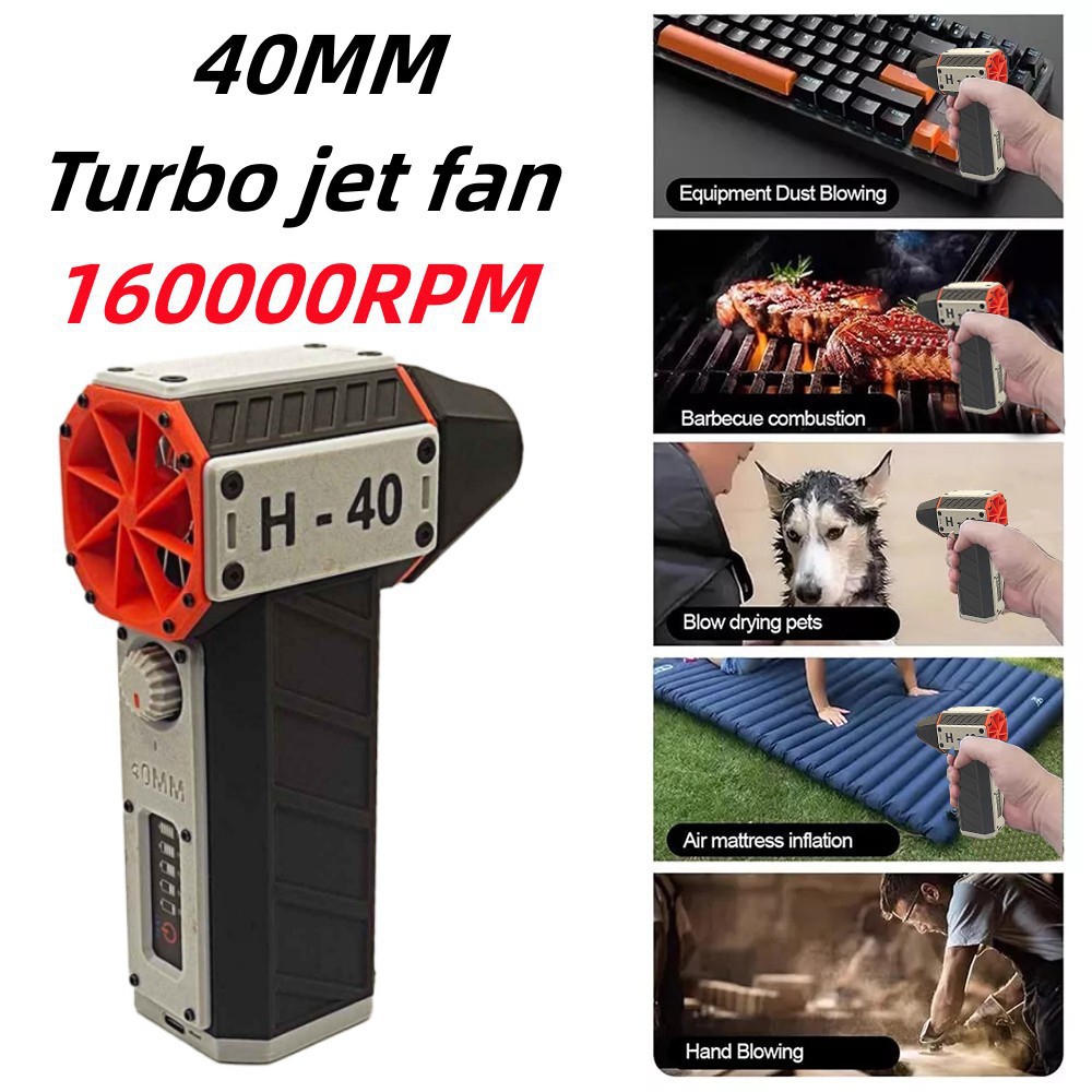 Turbo ventilador violento sin escobillas turbo ventilador 40mm alcantarilla lavado de automóviles soplado de agua turbo ventilador de alta velocidad polvo soplado de polvo