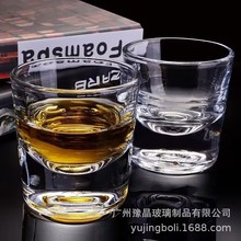 透明玻璃洋酒杯威士忌酒杯加厚底白兰地酒杯家用啤酒杯鸡尾酒杯