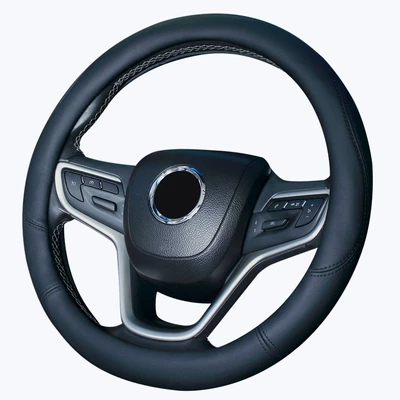 Steering wheel cover: Leather Steering Wheel Cover for