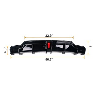 Suitable for Tesla model3 modified rear lip with light style small surrounded lossless installation and installation appearance decoration