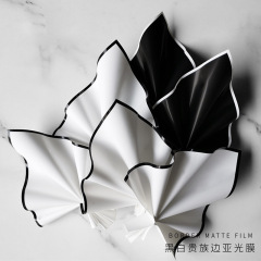 Gorgeous Qingming Festival noble edge matte film flower wrapping paper flower paper waterproof flower shop floral packaging materials