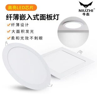 led panel light embedded 18W 24W round square ultra-thin ceiling light kitchen living room aisle energy saving downlight