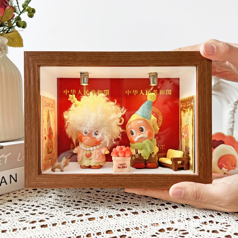 Star-Themed Heart-Pounding Blind Box Display Box Wedding Certificate Storage Photo Frame DIY Scene-Making Couple Gift Star-Themed Heart-Pounding Blind Box Display Box Wedding Certificate Storage Photo Frame DIY Scene-Making Couple Gift