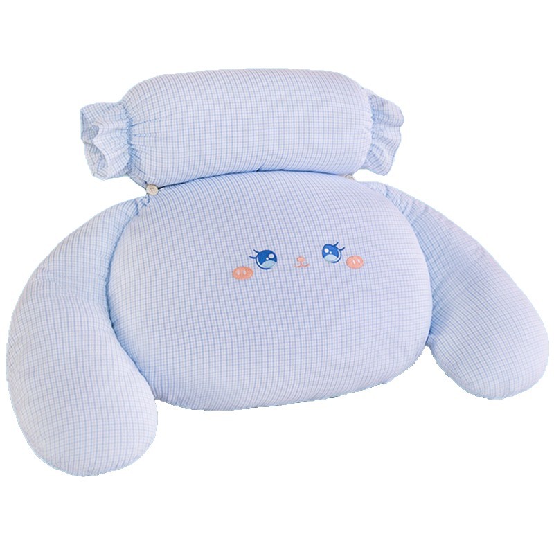 Tipo A pequeño tela de malla fresca almohada de cabecera de cama cama cama de embarazo almohada de sofá almohada de algodón protector de cintura almohada de cabecera de cama