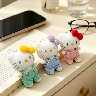 Мягкая игрушка-кошка в клетку настольный декор