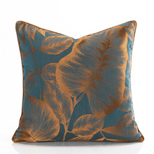 一件代发现代客厅沙发抱枕套靠枕靠垫套美式轻奢软装蓝色橙色芭蕉