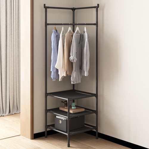 Corner Simple Clothes Rack, Home Use Floor Standing Clothes Hanger, New Modern Minimalist Corner Rack, Indoor Assembled Clothes Rack