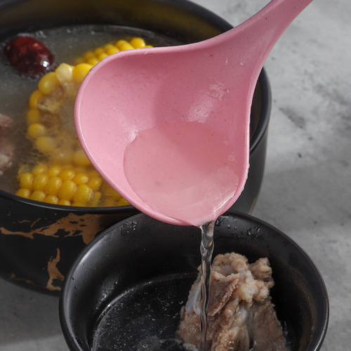 Wheat Straw Separator Spatula Creative Household Hanging Long Handle Oil Drain Filter Soup Spoon Oil Separator Spatula Oil Soup Separation Spoon