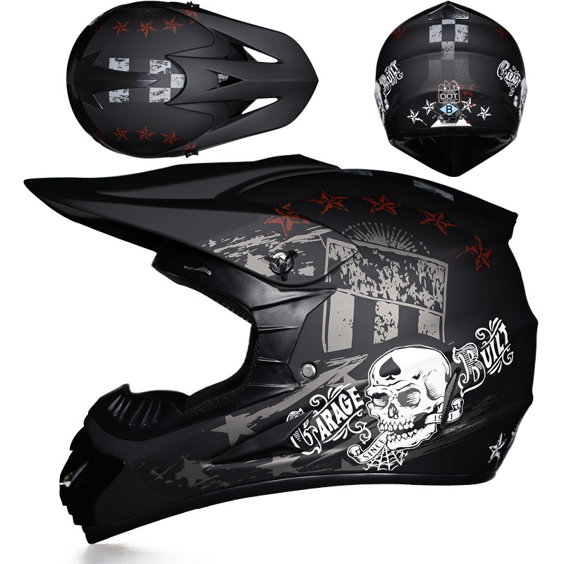 Nuevo casco de bicicleta eléctrica estándar nacional hombres y mujeres adultos montaña cuesta abajo atv casco completo niños van kart campo