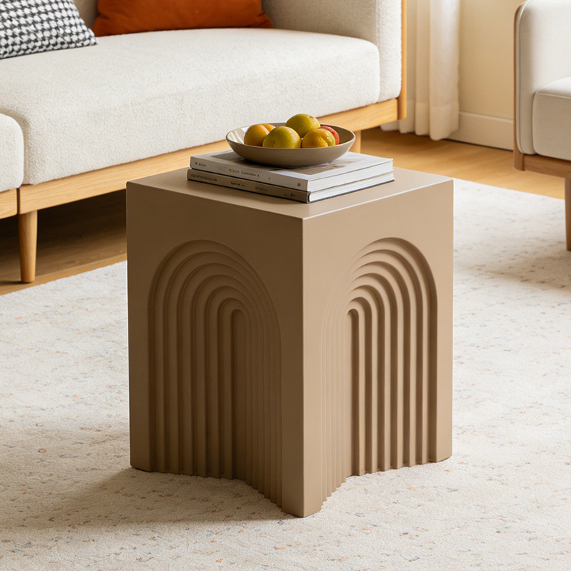 Diseño arqueado sensación de modelado minimalista estilo de madera sólida estaca de madera creativa de la sala de estar ventana de comedor atmósfera sensación de muelle
