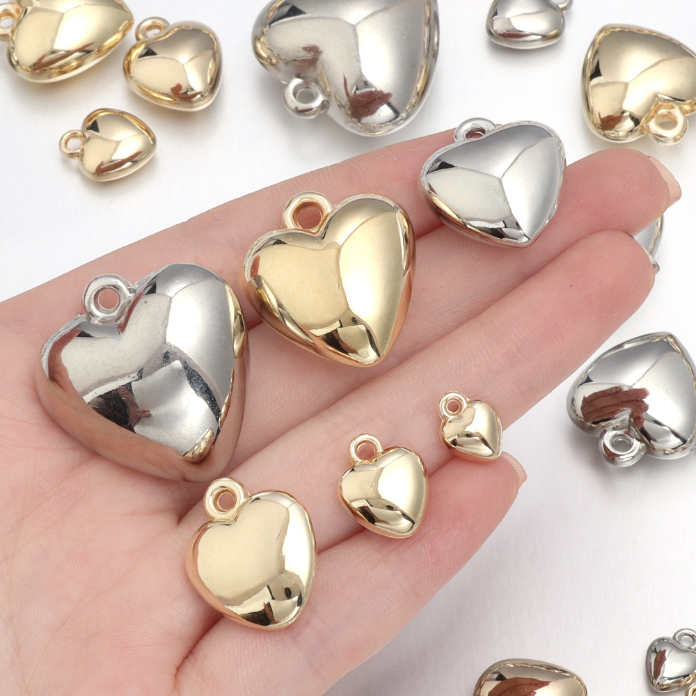 20 PCS/Package 8*10mm CCB Heart Shape Pendant display picture 5