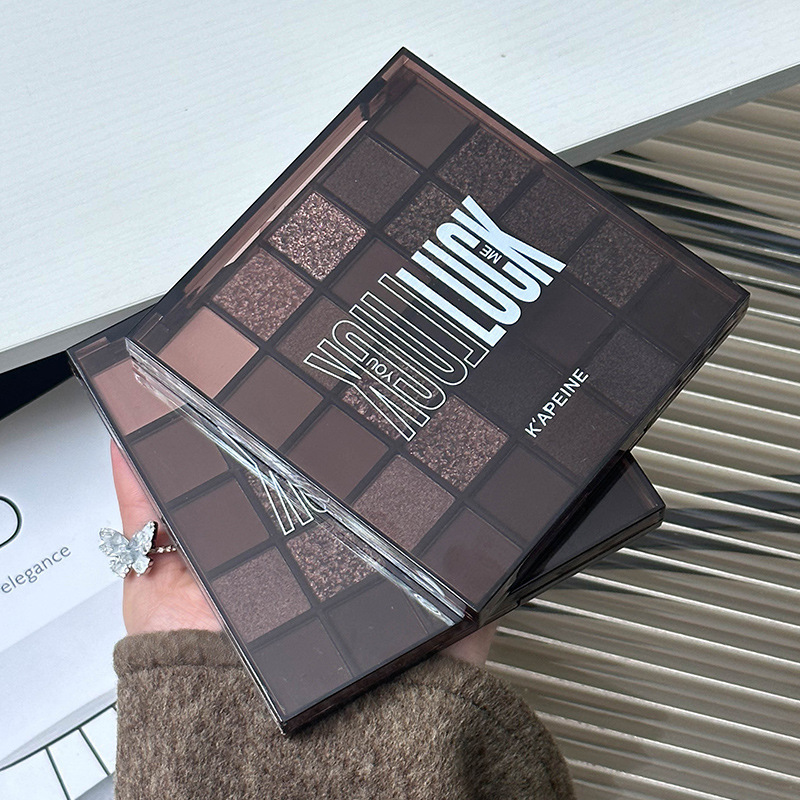 カペル黒スワン二十五眼影盤暗黒系珠光亮片キラキラ粉煙化粧チョコレートアイシャドー盤|undefined