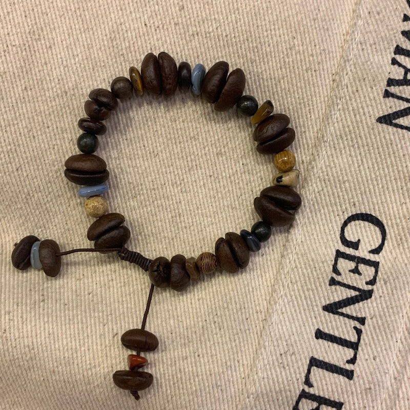 Real Coffee Bean Bracelet Maillard Color Bracelet Early Eight Workers Must Have Early Morning Rain DIY Bracelet Cartoon Real Coffee Bean Bracelet Maillard Color Bracelet Early Eight Workers Must Have Early Morning Rain DIY Bracelet Cartoon