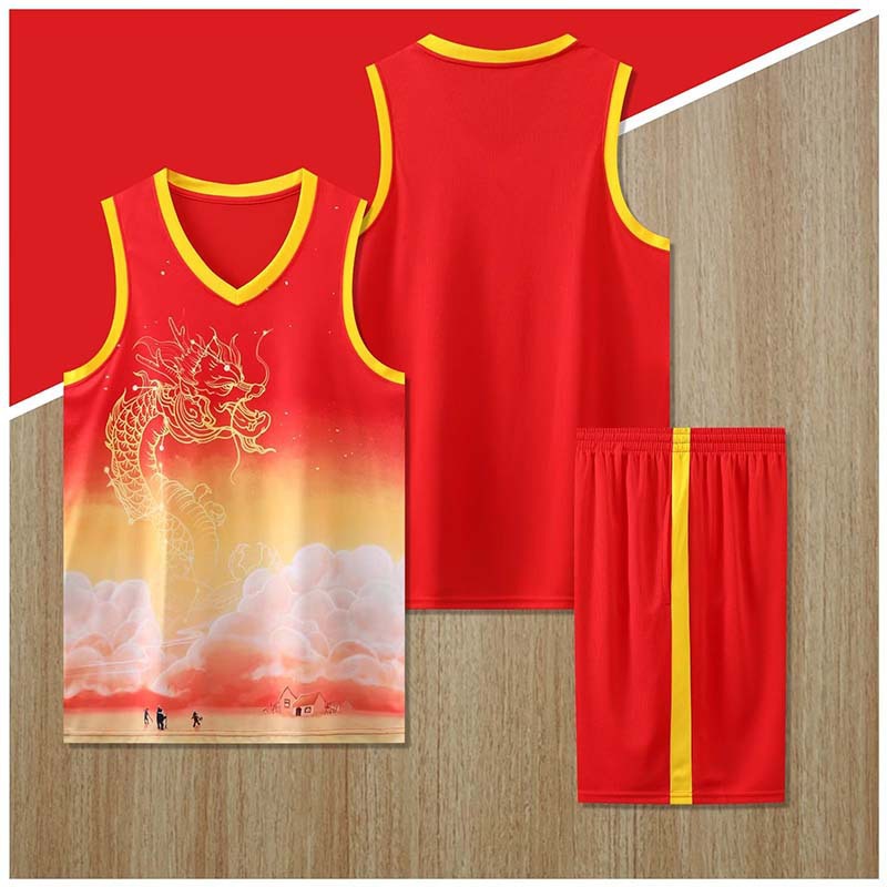 Uniforme de entrenamiento de barco dragón, ramas de barco dragón, ropas de barco dragón, ropas de baloncesto, impresión masculina