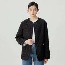 商城同款品正2024冬轻薄菱格保暖新雪丽棉服外套女棉衣1400742