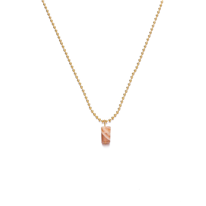 Simple estilo ligero lujo chaîne de bolas caliente nicho universal hermoso diseño de colgante de piedra solar nuevo collar mujer image 6