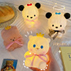 Cartoon cute table lamp for bed, lantern for children's room, sweet hair band, night light, decorations, with little bears