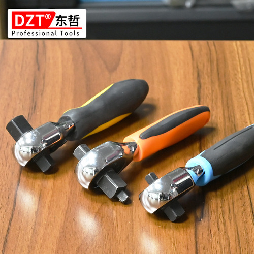 72-tooth mini double-head straight handle ratchet socket wrench double-head auto repair wrench hardware tool