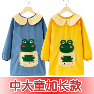 Extended children's overcoat autumn and winter baby men's and women's waterproof anti-Dirty Apron middle and big children's anti-dressing children's eating clothes