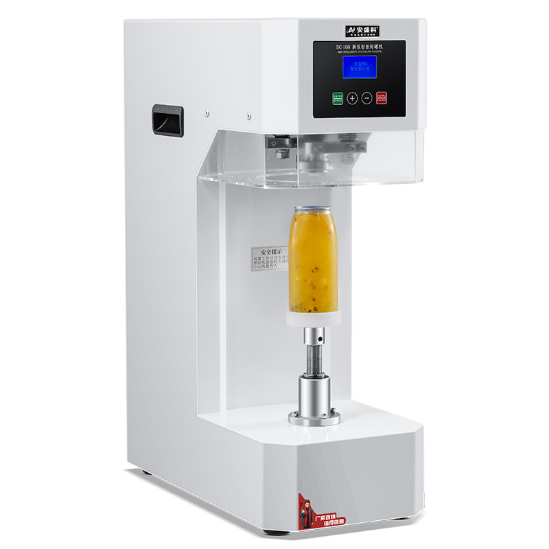 Máquina automática de sellado de latas, tienda de té de leche comercial, cerveza, máquina de sellado de latas, máquina de sellado de bebidas para llevar
