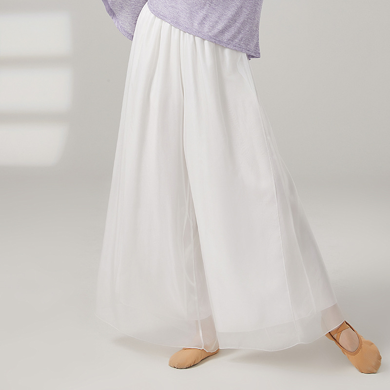 古典舞阔腿裤演出服女飘逸雪纺裤现代舞练功服舞蹈裤女宽松裤子