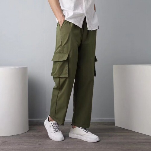 Spring and autumn new style design pants, men's work casual pants, loose straight, wide-leg pants