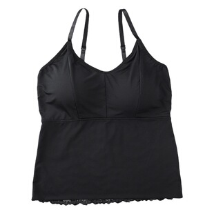 Ice Silk camisole women's inner wear summer hot girl long bottoming underwear lace beauty back top integrated fixed Cup
