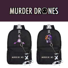 Murder drones UZI綁帶書包街頭男女黑色新款印花時尚鏈條雙肩包