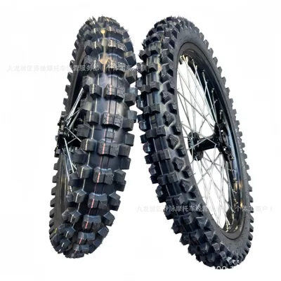 Ultra Bee modified front 80/100-21 and rear 110/90-18 off-road wheel assembly with Qiu Long rims (Motorcycle wheel hub) - wheel-hub-core-black