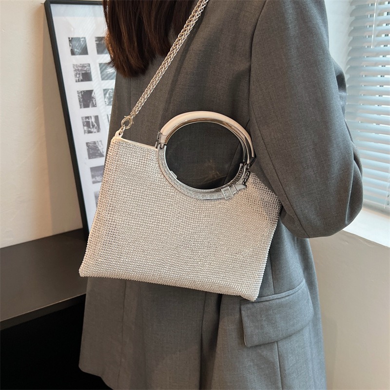 Cross-Border Amazon Style Trendy Evening Bag Party Clutch Sparkling Handbag For Banquets - Thumbnail 3
