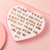 Fashionable gift box, set, earrings, suitable for import, Korean style, simple and elegant design, 36 pair, wholesale