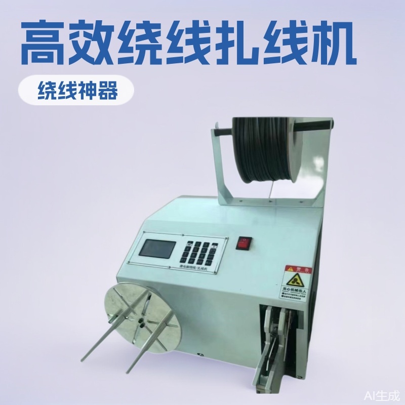 半自动绕线扎线机绕圈扎带机数据线卷线绑带机